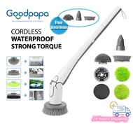 Goodpapa CL99 Cordless Power Electric Spin Scrubber Home Multi-Function Electric Cleaning Machine Vacuum Cleaners USB Rechargeable Wireless 3 Brush Heads From Xiaomi Youpin