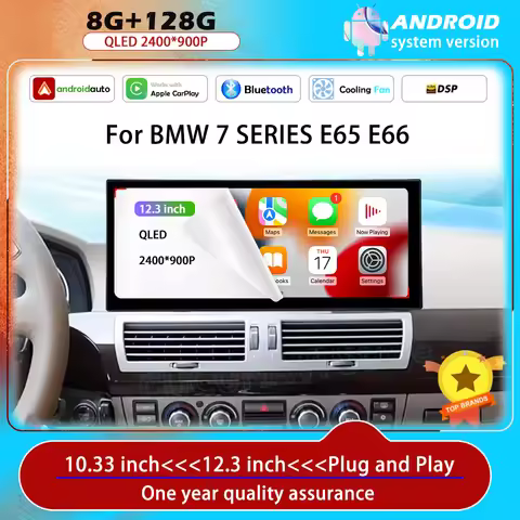 for BMW 7 SERIES E65 E66 2004 - 2008 CCC System Carplay Car Video Multimedia Player WiFi GPS Navigat