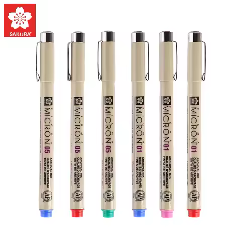 1pcs SAKURA Micron Pen 0.25mm 0.45mm Liner Marker Pen Watercolor Markers for Professional Drawing Sk