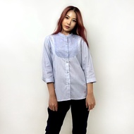 ** Best Price ** PORTLAND เสื้อเชิ้ตแขน 3 ส่วน / Sleeves Shirt (Blue)