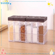 SUSSG Spice Seasoning Storage Box, Plastic Multi-purpose Salt Pepper Seasoning Bottle, Creative Transparent Spice Storage Bottle Kitchen