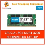 Crucial 8GB DDR4 3200MHz CL22 (CT8G4SFRA32A) 1.2V Non-ECC SODIMM, SO-DIMM Laptop RAM 3200 Notebook M