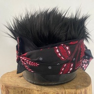 Topi Udeng Madura Rambut Palsu/Iket Kepala Madura Batik/Blangkon Jawa /Udeng Bali/Topi Cowok 2024