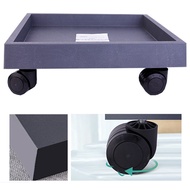 [Big discount] 1pc Square Flower Pot Bottom Support Movable Wheel Tray Flower Pot for Outdoor