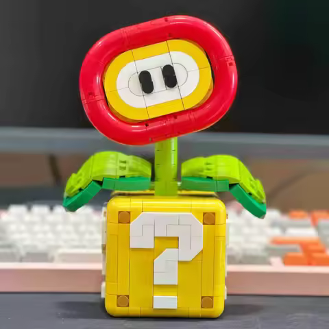 349PCS MOC Chomper Plant Model Fit Flame Flower Assembled Building Block Brick Children Model 71426 