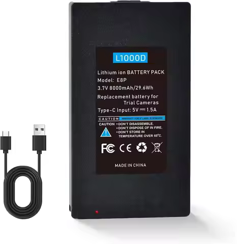 8000mAh E8P Battery L1000D For GardePro Type-C Charging 3.7V LN800 For GardePro E8P E6P E6PCF E8PWF 