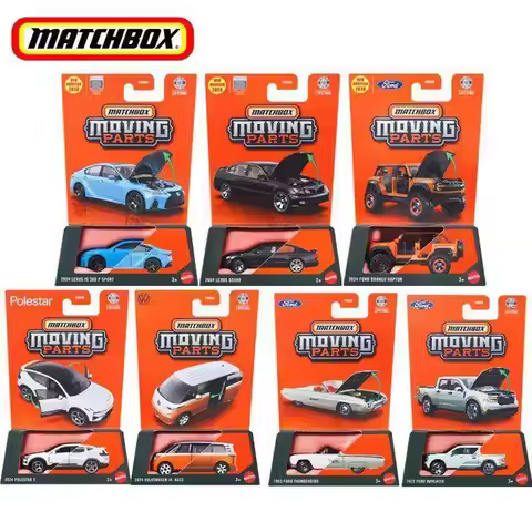 Matchbox Moving Parts 1:64 Scale Diecast Collectible Car With Opening Hood Ford Maverick Lexus Jeep