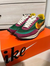 Sacai X Nike Ld Waffle 桃紅 綠 解構 雙勾