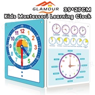 [SG] Learning Clock For Kids Montessori Clock Toy Learning Resource Toy Demonstration Clocks Educati