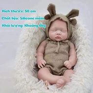 Búp Bê Silicon Mềm Mô Phỏng Em Bé Sơ Sinh Giống Thật Kích Thước Lớn 55cm - 275