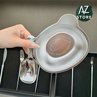 Baby feeding tray with spoon made of 304 stainless steel, safe for babies AZ STORE