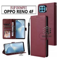 Case HP OPPO RENO 4F FLIP WALLET LEATHER WALLET LEATHER SOFTCASE PREMIUM FLIP COVER Saung Open TUTUP FLIP CASE OPPO RENO 4F