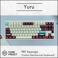 Yuru PBT keycaps | 129 keys | Dye-Sub | Colourful Cherry Profile Keebs Project