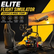 IMMERSIVE FLIGHT SIMULATOR COCKPIT | HOTAS MOUNT | ADJUSTABLE ALUMINIUM PROFILE FLIGHT RIG