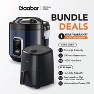 Gaabor Flash Deal Bundle 5L Rice Cooker RC50M-BE01A and 4L Air Fryer AF40M-BK03A