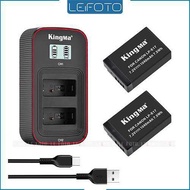 KingMa 1040mAh LP-E17 2-Pack Battery and LCD Dual Charger Kit for Canon EOS RP 750D 760D 800D 850D