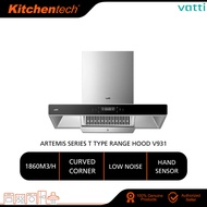 Vatti Artemis Series T Type Range Hood V931 Suction Power 1860m3/h Steam Hot Auto Clean Hand Sensor 