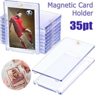 1/2Pcs Magnetic Card Holder 35Pt Plastic Protector for Trading Cards Pokemon Baseball Sports Yugioh Display Case Magnet Top Loader