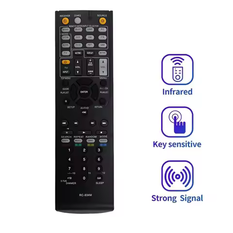 AB25 RC-834M Replace Remote for Onkyo AV Receiver TX-NR515 TX-NR414 HT-RC440 HT-S6500 HT-S7500 HT-R7