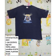 Tshirt lelaki Universal Studio Japan 2001 vintage