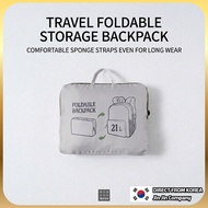Daiso Korea Foldable Travel Backpack 21L Lightweight Portable Daypack Compartment Storage Bag
