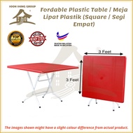 Fordable Plastic Table / Meja Lipat Plastik (Square / Segi Empat)