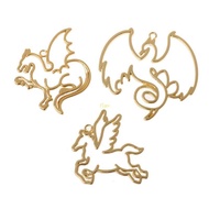 flgo 3pcs Stereo Dragon Horse Alloy Frame Dragon Horse Frame Shaped Molds Casting Mold 3D Epoxy Resi