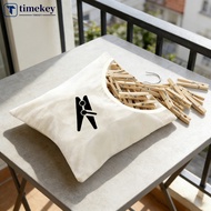 TIMEKEY Washable Canvas Clothespin Storage Bag with Swivel Hook Hanging Laundry Organizer for Indoor