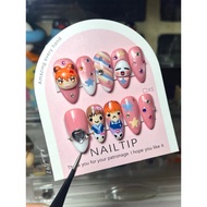 Custom Anime Fruits Basket x Hello Kitty Free False Nail Accessories