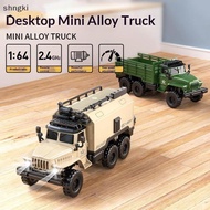 shngki 1:64 Scale 2.4GHz Alloy RC Tru Mini 6-Wheel 4WD Remote Control Car Safe Kids Home Play Toy Gi