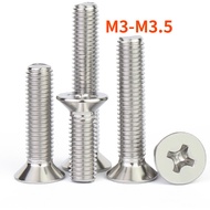 [XJK] 304 Phillips Countersunk Screw Stainless Steel Flat Screw Extended Phillips Countersunk Small 