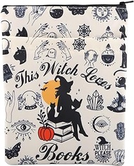 Witch Reader Book Club Book Sleeve Witch Lovers Book Cover Magical Astrology Moon Gift This Witch Loves Books Pouch for Bookish (WitchLovesBooks BS)