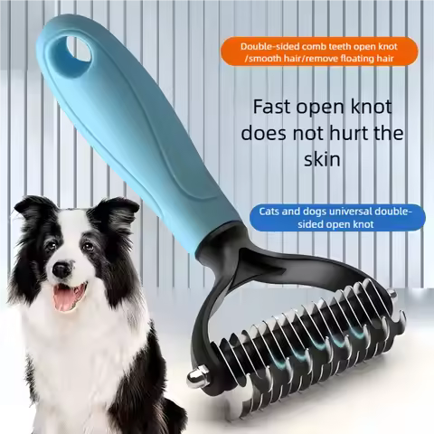 New Professional Pet Cat Hair Removal Comb Brush Dog Grooming Shedding Tools Puppy Hair Shedding Tri