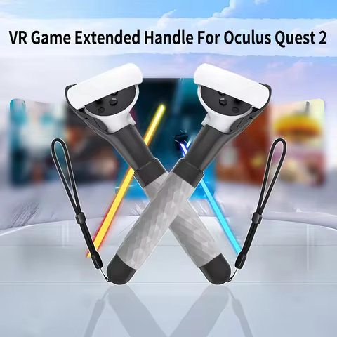 1 Pair Extended Handle VR Game Accessories For Meta/Oculus Quest 2 Controller Grips For Beat Saber G