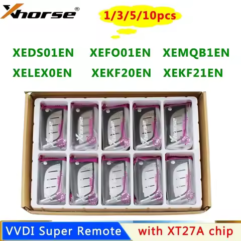 1/3/5/10Pcs/Lot Xhorse XE Series Remote Car Key Super Chip XEMQB1EN XEDS01EN XEFO01EN XEKF20EN XEKF2
