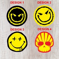 Smiley designs, vinyl laminated sticker