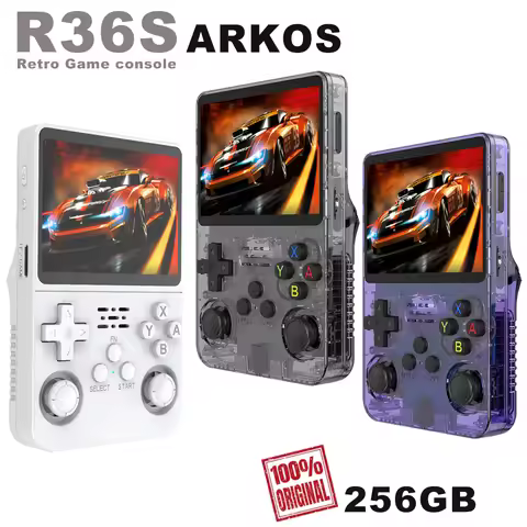 Original ARKOS R36S 256G/128G/64G R36S Retro Handheld Game Console 3.5'' IPS Open Source Linux Porta