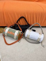 三色 男 女 Topologie Barrel Bag 圓筒斜背包