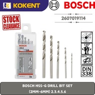 BOSCH HSS-G DRILL BIT SET (2MM-6MM) 2.3.4.5.6 2607019114