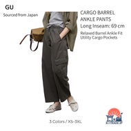 GU Cargo Barrel Ankle Pants Long Length Women Cotton Blend Easy Pants 3 Colors Shipped from Japan