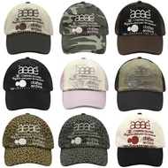 Korea Korea aeae Star Same Style Embroidered Letter Camouflage Baseball Cap Washed Retro Sunshade Ha