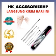 Ear WAX Cleaning Tool STAINLESS EAR CLEANER EAR CLEANER WAX SET Of 5 STAINLESS Steel Iron WAX