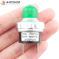 MIOSHOP Air Pressure Switch, Silver 1/4" NPT Male Thread Air Compressor, Easily 24V 12V Pressure 70-100 PSI Pressure Switch Air ride pressure switch