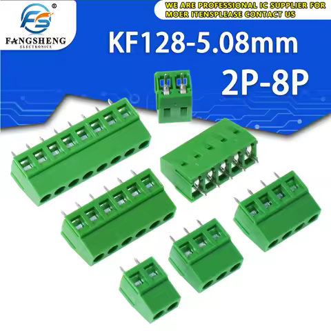 10/50/100PCS KF128-5.0mm KF128 5.0 PCB Screw Terminal Block Splice Terminal DG128-5.0mm 2/3/4/5/6/7/