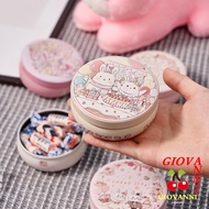 GIOVANNI Candy Box, Three-dimensional Pattern Tinplate Tin Box, Jewelry Case Portable Round Cartoon Biscuit Storage Box Candy Packaging