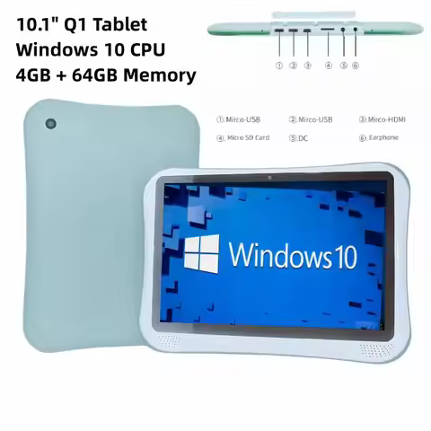 64-bit 10.1'' Q1 Windows 10 Tablet PC Quad Core 4GB DDR RAM 64GB ROM Intel Atom x5-Z8350 CPU 8000mAh