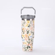 B.S.B 900ml Tumbler Thermos Bottle with Straw Aesthetic Tumbler Botol Air Tahan Sejuk Aquaflask Tumb