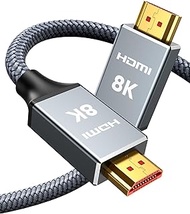 Capshi 6.6ft 10K 8K HDMI® Cable 2.1, 4K@120Hz HDMI Cord for TV, PS5, PS4, Xbox Series X, Monitor, Ultra High Speed 48Gbps, 8K@60Hz, 2K@240Hz, HDCP 2.2&amp;2.3, Support HDR, eARC, Ethernet, Dolby
