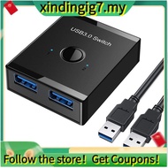 【】USB Switch KVM USB HUB 3.0 Switcher Selector KVM Switch for PC Keyboard Mouse Printer 1 PC Sharing