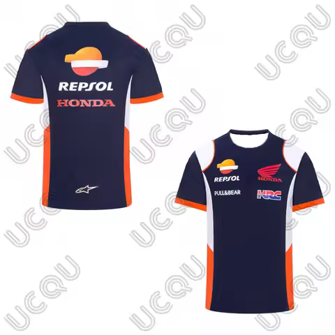 2025 New Men Honda HRC Racing Graphic Print T-Shirt Quick-Drying Casual Honda Short-Sleeve Men Women